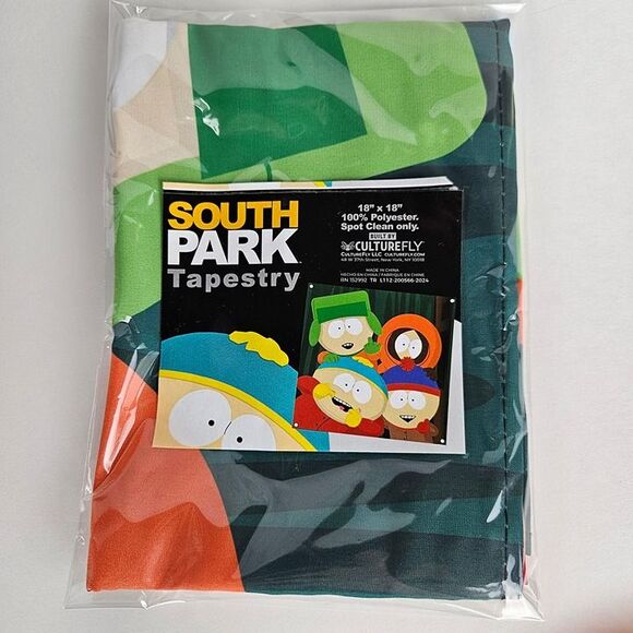 South Park Tapestry Culturefly 18" x 18" Polyester Cartman Kyle Stan Kenny Flag - Picture 3 of 9